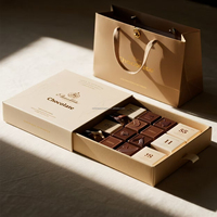 Venta al por mayor personalizado reciclado de calidad superior elegante caja de chocolate para llevar cajas de embalaje para la impresión digital