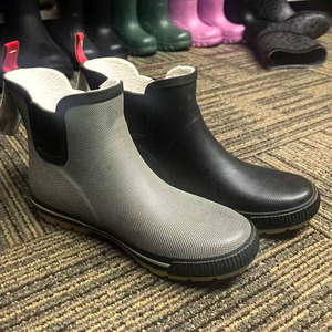 Botas de Agua Chelsea Personalizadas con Estampado de Cuadrícula, Impermeables, para Invierno y Otoño, Forro de Lana para Todas las Temporadas, para Mujer, Venta al por Mayor - Product Image 5