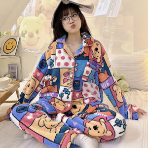 <span class=keywords><strong>Set</strong></span> Pigiama Invernale in Flanella per Donna, Ispessito, <span class=keywords><strong>Winnie</strong></span> <span class=keywords><strong>the</strong></span> <span class=keywords><strong>Pooh</strong></span>, in Pile Corallo, Stile Dolce e Femminile, Cartone Animato, Vendita all'Ingrosso - Product Image 2