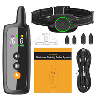 Neues Ferngesteuertes Hundetrainingshalsband mit Schock und Vibration, Anti-Bell-Funktion, Wasserdicht, Wiederaufladbar, IP67, 7-15 Tage Akkulaufzeit, Intelligenter Haustiertrainer