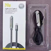 Câble USB-C de charge rapide 240W en gros avec tressage en nylon durable et support de téléphone intégré réglable pour téléphones