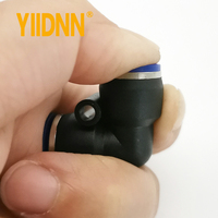 Connecteur Union Coudé Pneumatique PV en Forme de L 4mm 6mm 8mm 10mm 12mm 14mm 16mm OD Tuyau Tube Tuyau Slip Lock Plastique Gaz Raccord Rapide