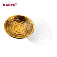 KY-161 Nouveau récipient en plastique circulaire jetable de qualité écologique alimentaire couvercle transparent boîte d'emballage de sushi