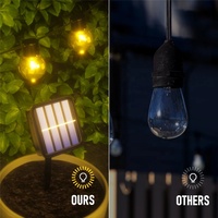 Guirlande lumineuse solaire LED G50, énergie solaire, éclairage extérieur de jardin, lampe décorative étanche pour la maison, éclairage intérieur, Noël, vacances
