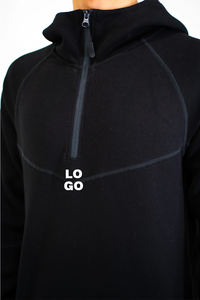 Thobe Homme Personnalisé Nouveau Design 2026 avec Capuche, Fermeture Éclair 1/4, Broderie et Impression LOGO, Manches Longues Style Marocain - Product Image 4