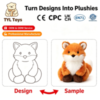 Usine de jouets en peluche personnalisés, conception 1:1, renard multi-animaux pour cadeau de rentrée scolaire, marchandises de marque OEM ODM