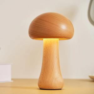 Lámpara de Mesa con Forma de Hongo, LED Creativa, de Madera, para Escritorio, Dormitorio, Mesita de Noche, Decoración del Hogar, Regalo Único y Cálido, Dropshipping - Product Image 6