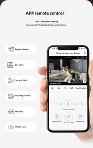 Automatische voerbak voor huisdieren met camera, 5L grote capaciteit, op afstand te bewaken, slimme voerbak voor katten en honden, fabrieksaanpassing - Product Image 5