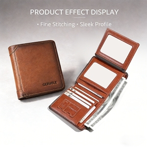 Portafoglio di Lusso in Pelle a Grana Piena con RFID, Porta Carte Personalizzato con Logo del Marchio, Portafoglio Sottile Multifunzione per Uomo - Product Image 2