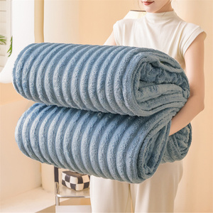 New Home Phòng Ngủ Khách Sạn Với Đơn Giản Đơn Sắc Thỏ Len Chăn Ngắn Lông Cừu Flannel Chăn Ấm Áp Mềm Mại Thoải Mái Chăn - Product Image 5