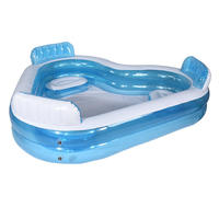 Piscine familiale gonflable en PVC légère et durable pour l'extérieur, adaptée aux adultes, aux enfants, aux bébés et à un usage familial