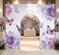 Support de toile de fond en tissu tendu sur mesure 10x9 pieds avec cadre en aluminium pour mariage, anniversaire, baby shower, photomaton, décoration d'entrée