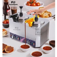 Réchauffeur de fromage Nacho 2L * 3 Distributeur de fromage 30ML/Pompe pour sauce au chocolat de restaurant Machine de remplissage