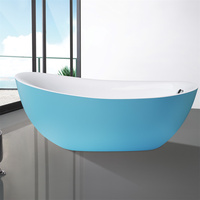 Baignoire autoportante personnalisée en acrylique noir mat directement personnalisée en usine