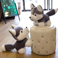 Nouveau design Kawaii, jouet en peluche chien Husky de 35 cm, doux et lesté, pour bébé, coussin en peluche animal