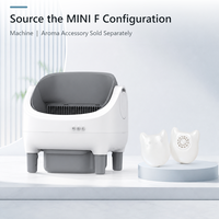 Litière pour chat intelligente avec application WiFi, nettoyage automatique, facile à nettoyer, type rouleau électrique, en plastique, 65L, grande capacité, blanche, contrôle des odeurs