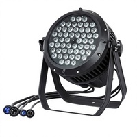 Projecteur LED Par Slim 3W Pleine Couleur 54 Pièces IP33 avec Contrôle Sonore pour KTV, Mariages, Studios de Danse, Éclairage d'Ambiance