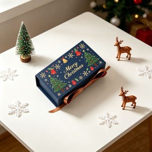 EVERWIN <b>Christmas</b> Gift <b>Boxes</b> Rectangular Paperboard Paper <b>Boxes</b> with Ribbon Decorative Tree Design for Holiday Present Packaging - Product Image 5