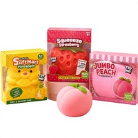 Jouet Squishy Géant à Remontée Lente, Thème Fromage, Pêche, Fraise, Fruits Simulés, Anti-stress, Cadeau de Décompression