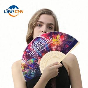 Business <b>Gift</b> Custom Printed Paper Folding Fan with Bamboo Ribs - Product Image 2