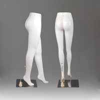 Maniquí de exhibición de media figura para pantalones, modelo de exhibición para escaparates, maniquí de cuerpo inferior femenino para lencería, soporte de exhibición blanco brillante
