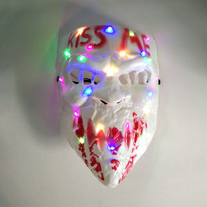 Rave Halloween LED Light up Kiss Me Masks Horror Glow <span class=keywords><strong>Disfraz</strong></span> Máscara Luminous Purge Face Mask para Festival Party Suministros <span class=keywords><strong>de</strong></span> disfraces - Product Image 5