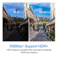 Boîtier TV YDH-X96MAX Amlogic S905X3 Android 9.0 4 Go de RAM 64 Go de ROM Wi-Fi double bande 2.4G+5G BT4.2 LAN 1000M Décodeur vidéo 8K
