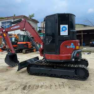 Mini-excavatrice sur chenilles Yanmar Vio60 d'occasion du Japon, 6 tonnes, modèles Vio60, 55, 35, 80, matériel de chantier à bas prix à vendre - Product Image 4