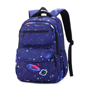 Large Capacity Starry Sky Style Side Open Fashion Schoolbag Waterproof Zipper <b>Backpack</b> Primary School <b>Students</b> Unisex Oxford - Product Image 3