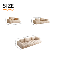 Canapé modulaire sectionnel à deux places, design simple et moderne en velours, 86,6 pouces, dossier rembourré en éponge, pour bureau, hôtel, salon