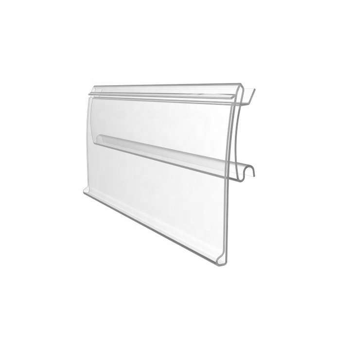 PVC environmental shelf price tag holder For Shelf with label height ...