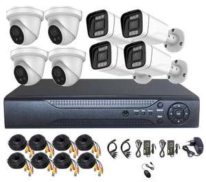 Sistema de cámara de seguridad 8CH 2MP PTZ con nube DVR y almacenamiento de tarjeta de memoria Audio bidireccional visión nocturna Kit de CCTV para exteriores - Product Image 1