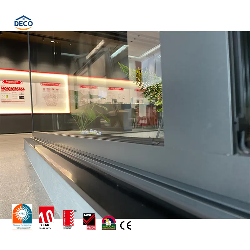 China Factory thermal break system windows sliding glass doors lift-up system handle modern house window