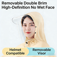 Imperméable de voyage pour adulte coupe-vent et imperméable, Oxford épaissi, double visière amovible, poncho de pluie pour vélo électrique, vélo