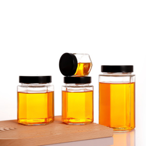 Hot bán Lọ Thủy Tinh Độc Đáo 150 ml 280 ml 500 ml 730 ml lọ thủy tinh mật ong với nắp vàng đóng hộp lọ - Product Image 2