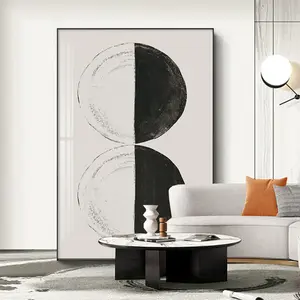 Pintura moderna minimalista, imagem de pintura de parede de quadros para decoração de casa, arte de parede, pintura em tela preta e branca