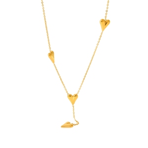 Nuova Collana alla Moda in Acciaio Inossidabile Stile Smooth <span class=keywords><strong>Love</strong></span>, Ciondolo a Cuore con Lunga Nappina in Oro 18k, Gioiello Charm per Donne - Product Image 6