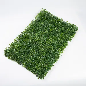 야외 장식 플라스틱 회양목 롤 잎 잔디 울타리 저렴한 인공 회양목 패널