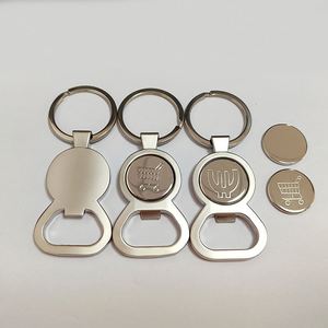 Wholesale Trolley Coin Bottle Opener Keychain Bulk Custom Logo Metal Beer Opener Key Rings - Product Image 4