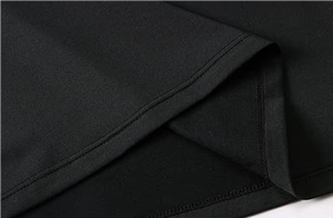 男性用100% ポリエステルインターロック長袖クルーネック速乾性吸湿性スキンタイト無地染めスポーツシャツ - Product Image 6