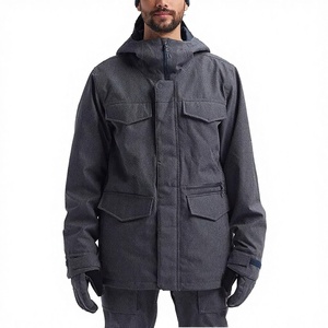 Veste d'hiver chaude et décontractée pour homme, coupe slim, col montant, imperméable, réversible, avec impression de logo personnalisé en couleur unie - Product Image 3