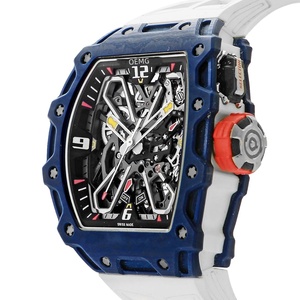 Reloj de Lujo para Hombre 2025, Fibra de Carbono, Diseño Esqueleto Grado 5A, Ultraligero, Resistente a Arañazos y al Agua, Caja Ovalada, Correa de Goma - Product Image 2