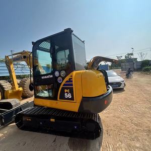 Komatsu เครื่องขุดดินขนาดเล็ก5ตันมือสอง PC56รถตีนตะขาบ