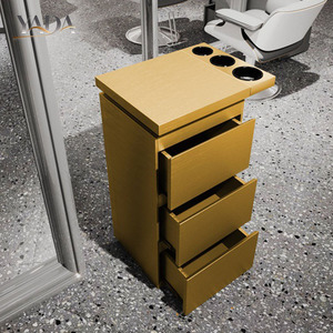 Carrello da Salone in Acciaio Inossidabile con 5 Cassetti e Ruote Bloccabili - Carrello Mobile per Estetisti e Barbieri - Product Image 5