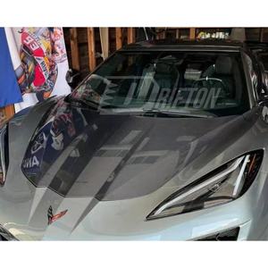 ฝากระโปรงคาร์บอนไฟเบอร์สไตล์โรงงาน สำหรับ Chevrolet Corvette C8 ปี 2020 2021 2022 2023 ลายทอ 3K/6K/12K ผิวเงา/ด้าน ป้องกันรังสียูวี - Product Image 3