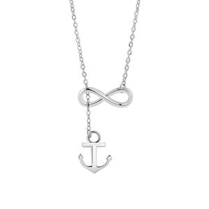 Collier Infinity Collier Ancre Eternelle <span class=keywords><strong>Féminin</strong></span> Cent Infinity Ancre Clavicule Chaîne - Product Image 1