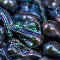 Perles de culture d'eau douce naturelles en gros, baroques, à fort lustre, noires, en vrac, pour bijoux DIY