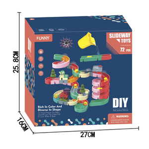 YRB bebé <span class=keywords><strong>bañera</strong></span> pared adsorber 72 piezas pistas DIY <span class=keywords><strong>bolas</strong></span> <span class=keywords><strong>de</strong></span> agua pato baño niños baño natación Slideway juguete - Product Image 6