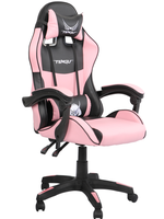 Chaise de jeu pivotante en cuir réglable avec dossier inclinable et hauteur réglable, design industriel pour un confort optimal