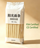 Sachet d'emballage pour nouilles à quatre soudures latérales, impression en héliogravure, pochette composite PET/PE de qualité alimentaire pour nouilles séchées/fraîches et spaghetti